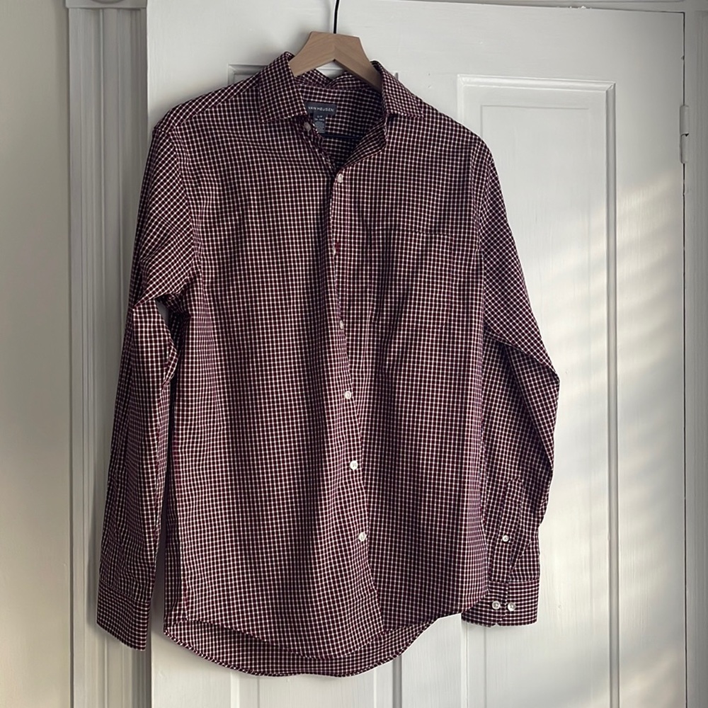 Men’s Van Heusen Red and Blue Dress Shirt